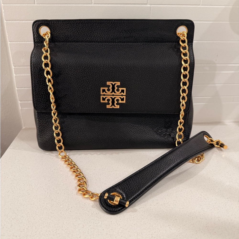 Tory Burch Black Leather Shoulder/crossbody purse
